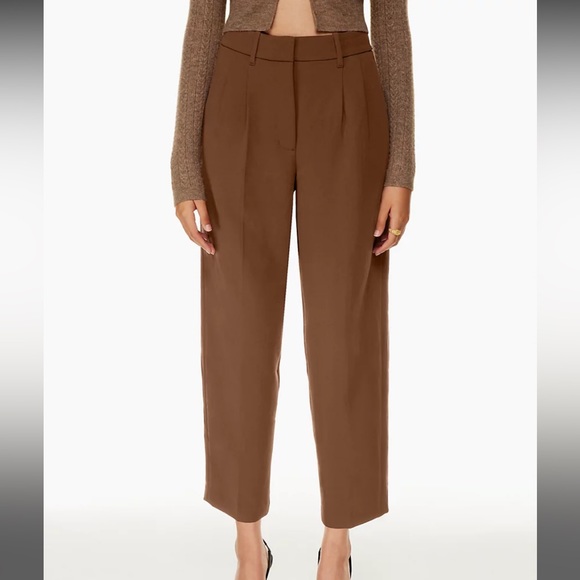 Aritzia Wilfred Carrot Pant in Cognac - Picture 4 of 7